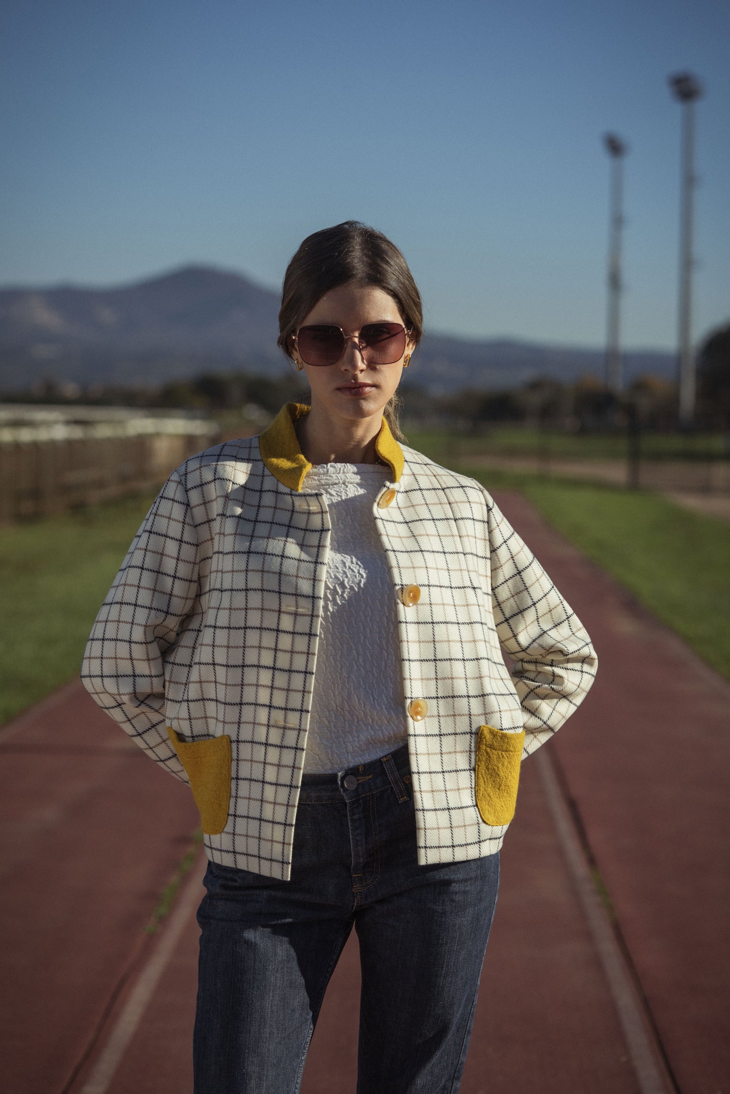 blazer bianco giallo